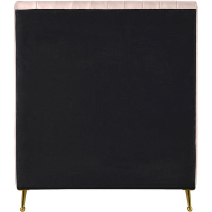 Zara Pink Velvet Twin Bed