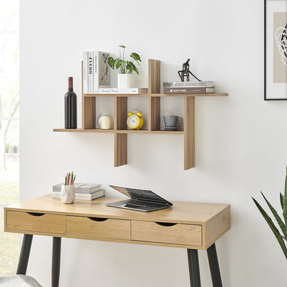 Cantilever Cubby Wall Shelf – Horizontal or Vertical - Chestnut