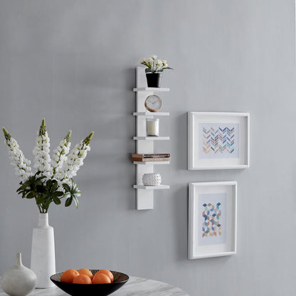 Utility Column Spine Wall Shelves - White