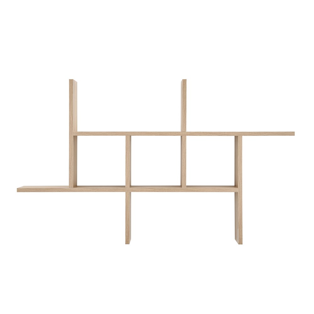 Cantilever Cubby Wall Shelf – Horizontal or Vertical - Chestnut