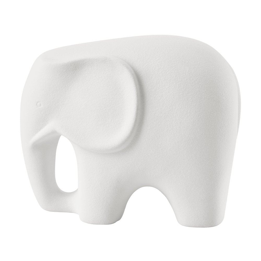 Abstract Minimalist Elephant Decorative Accent Matte Ceramic Sculpture Figure
