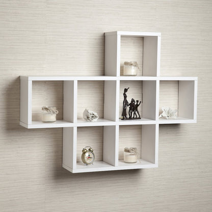 Cubby Laminated White Veneer Shelving Unit