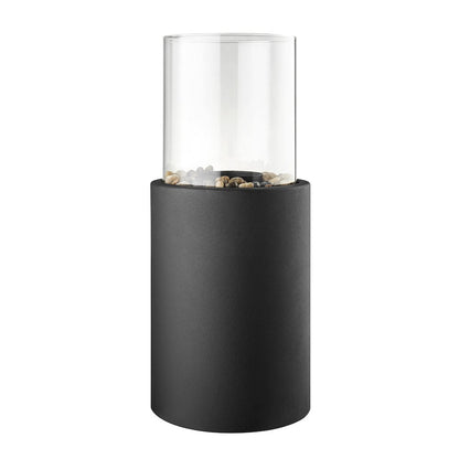 Tabletop Pillar Hurricane Candleholder with Decorative Pebbles - Large