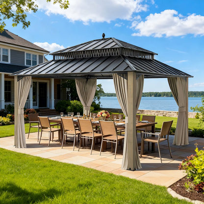 14 ft. x 12 ft. Kingston Extra-Tall, Wide Hardtop Wood Gazebo
