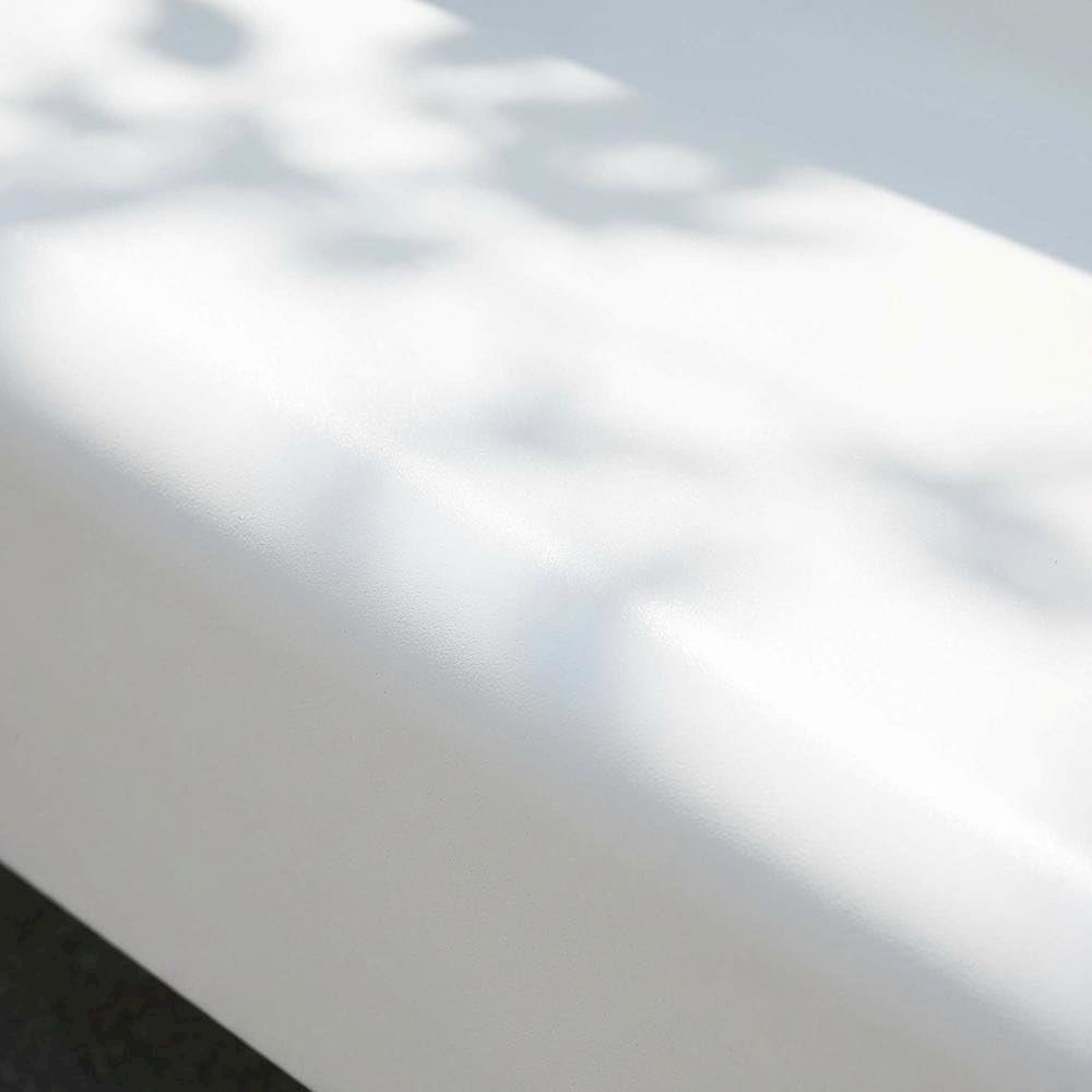 White outdoor sofa glider with anti-tip hardware and 3-seat capacity