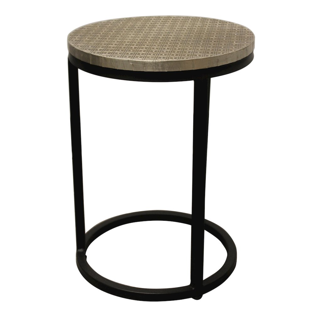Meenal Nesting Table in Brass Silver