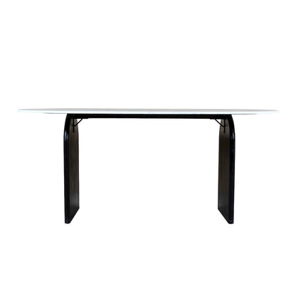 Terra 72" Oval Dining Table with White Marble Top