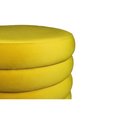 Thor Round Ottoman in Daffodil