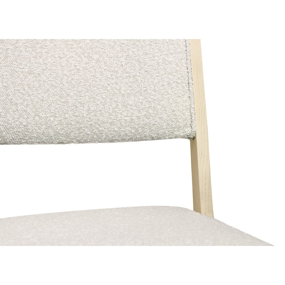 Logan 82" Dining Table, with 8 Ash Ivory Boucle Dining Chairs