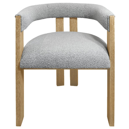 Logan 82" Dining Table with 6 Trish Silver Arm Chairs