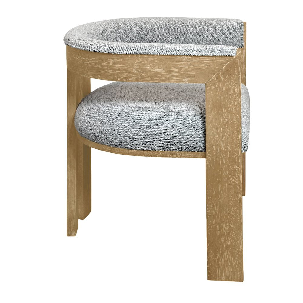 Logan 82" Dining Table with 6 Trish Silver Arm Chairs