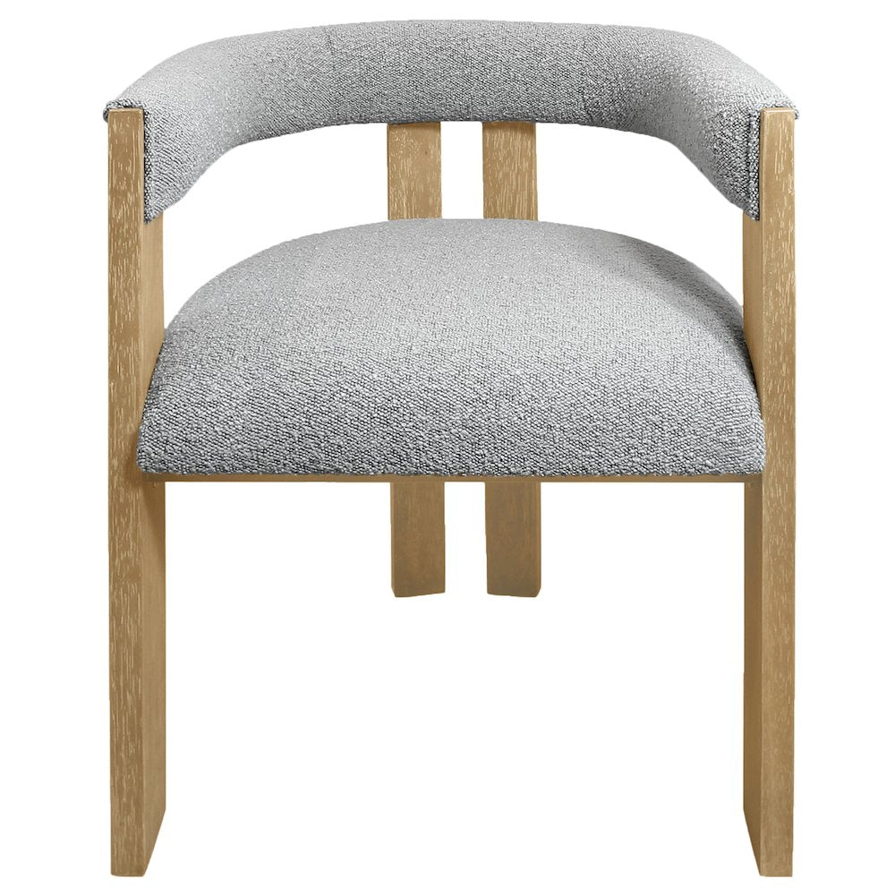 Logan 82" Dining Table with 8 Trish Silver Arm Chairs