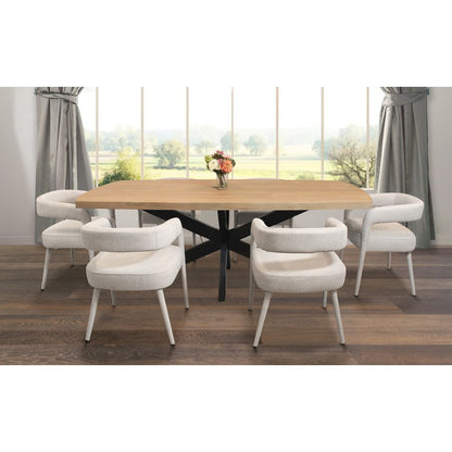 Logan 82" Dining Table with 3 sets of Galway Ivory Side Chairs