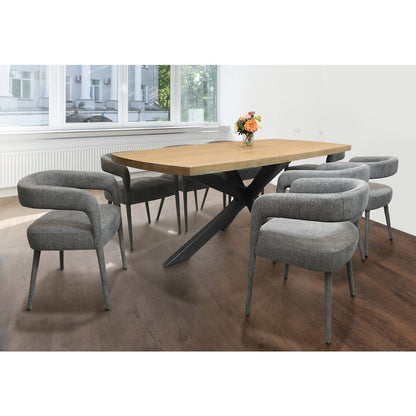 Logan 82" Dining Table with 4 sets of Galway Grey Side Chairs