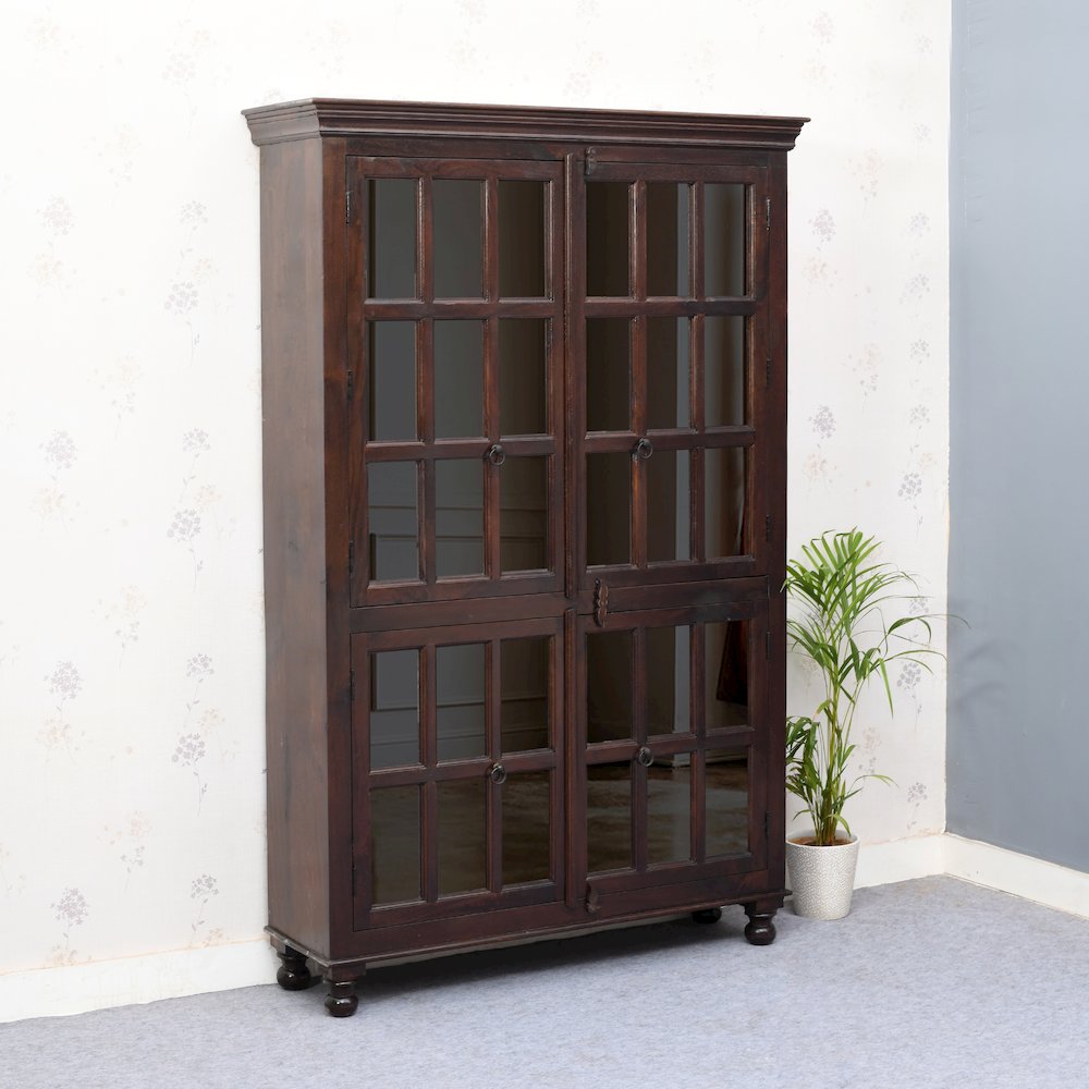 Aspen Glass Cabinet in Brown