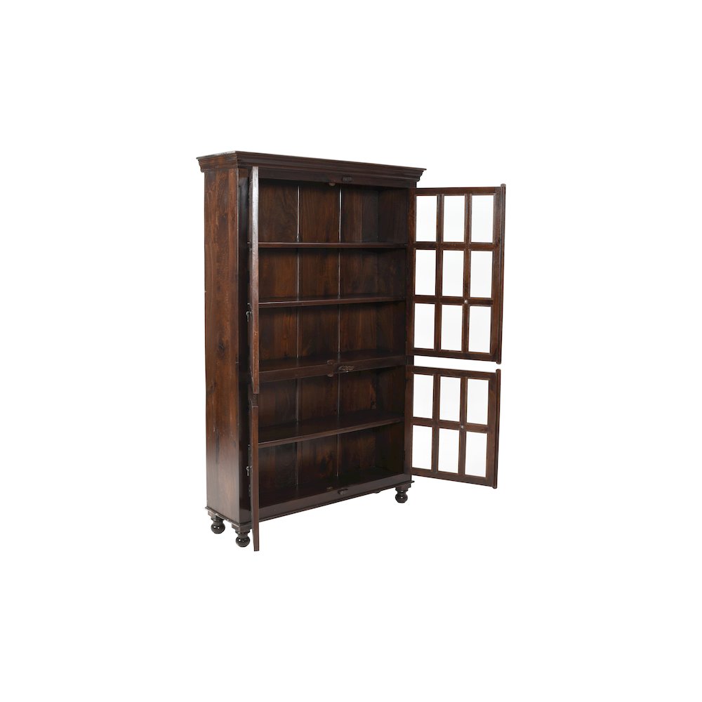 Aspen Glass Cabinet in Brown