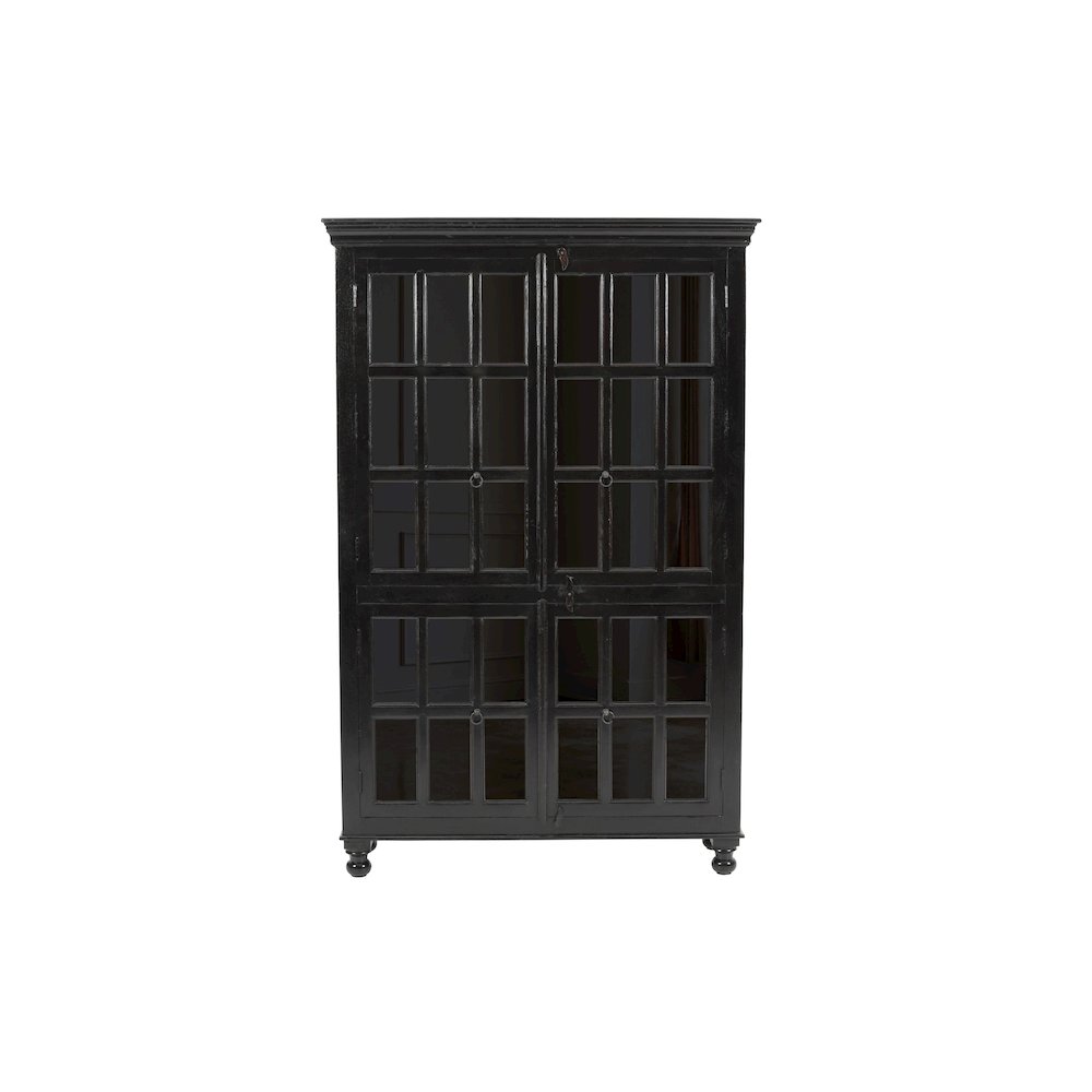 Aspen Glass Cabinet in Dark Brown