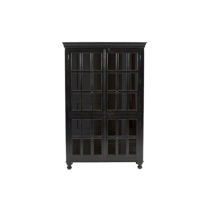 Aspen Glass Cabinet in Dark Brown