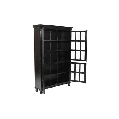 Aspen Glass Cabinet in Dark Brown