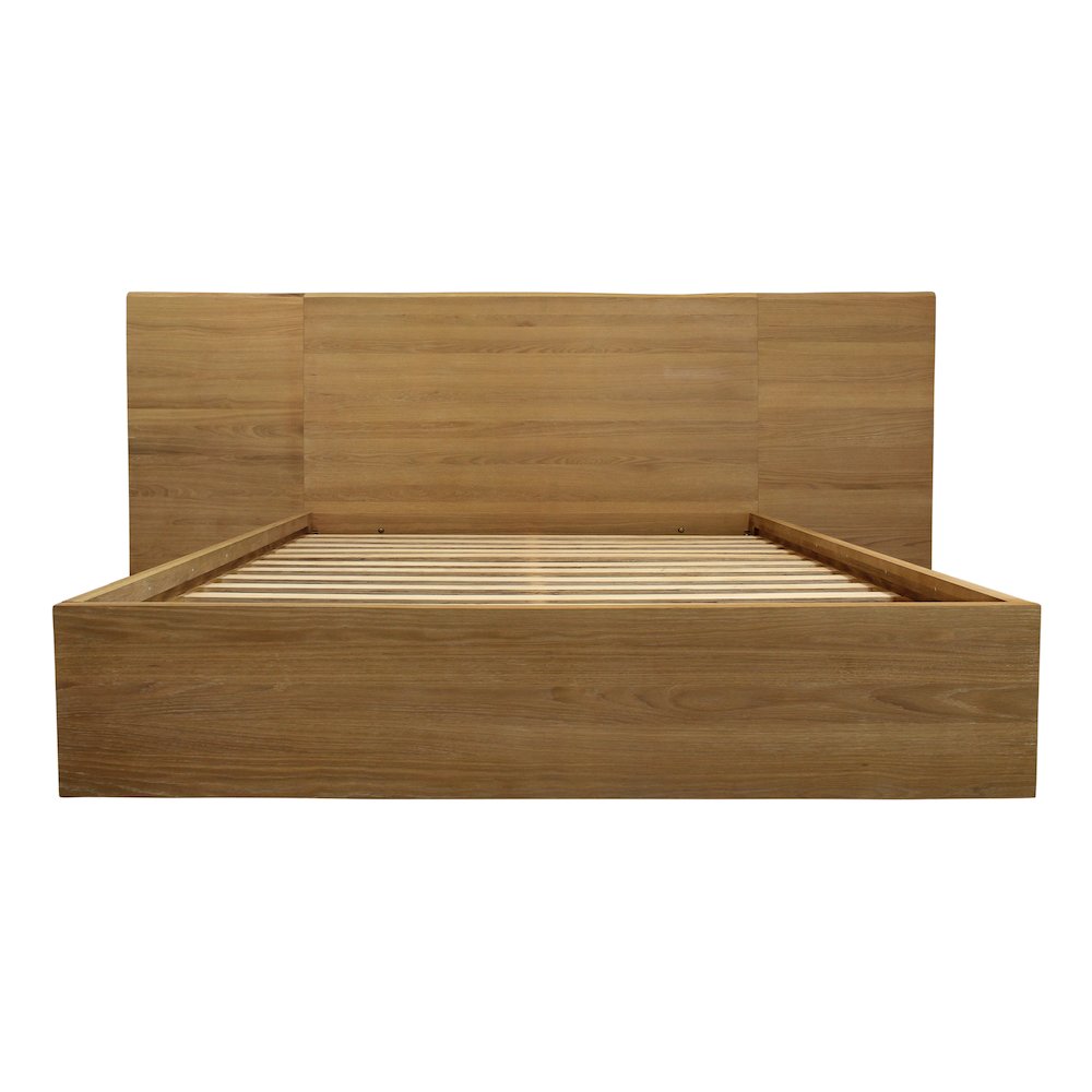 Sarasota King Bed with Wings in Natural Oak