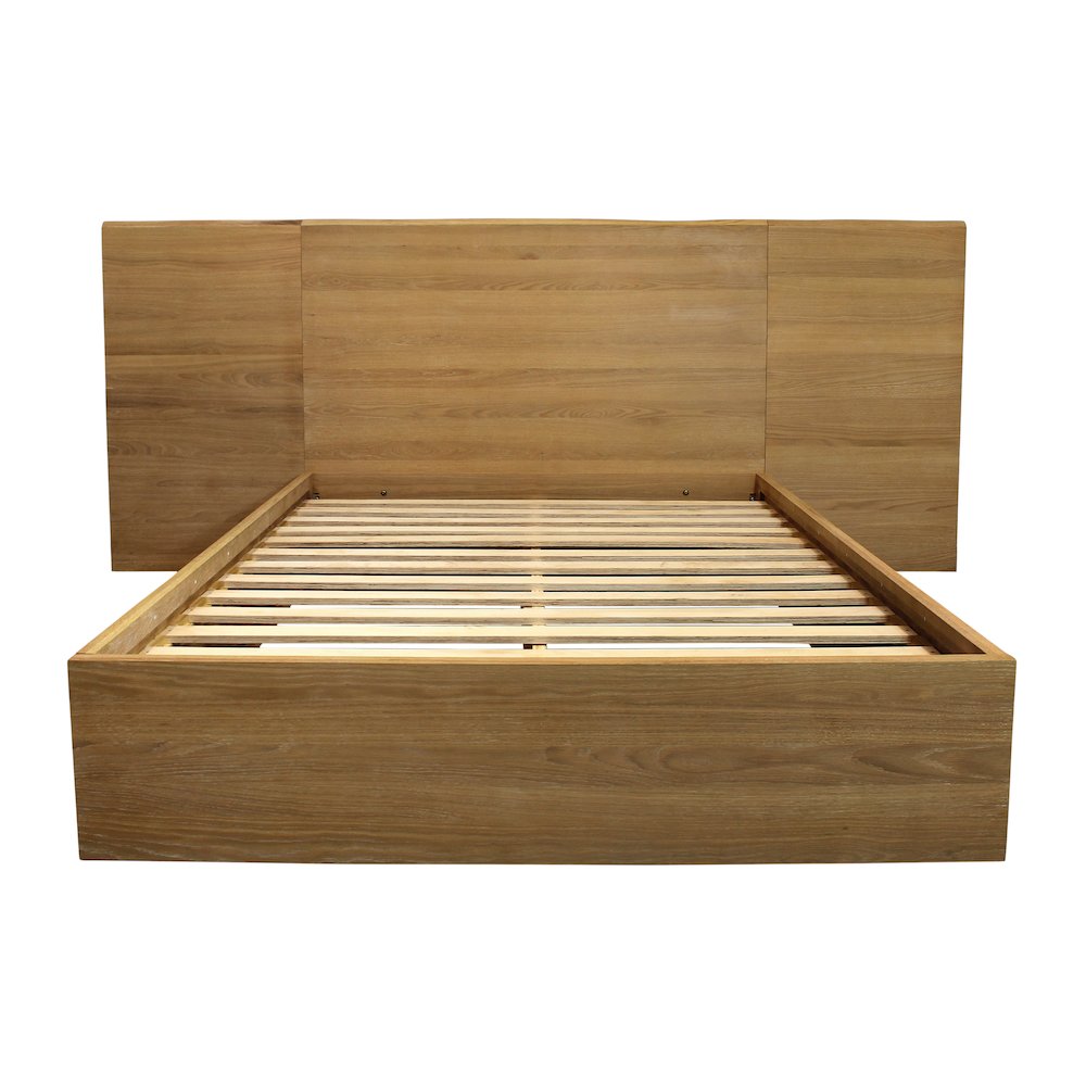 Sarasota Queen Bed with Wings in Natural Oak