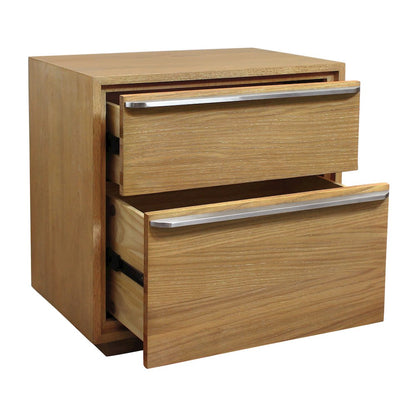 Sarasota 2-Drawer Nightstand in Natural Oak