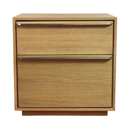 Sarasota Large 2-Drawer Nightstand in Natural Oak