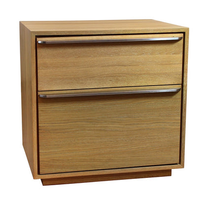 Sarasota Large 2-Drawer Nightstand in Natural Oak