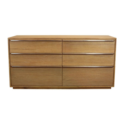 Sarasota 6 Drawer Large Dresser in Natural Oak