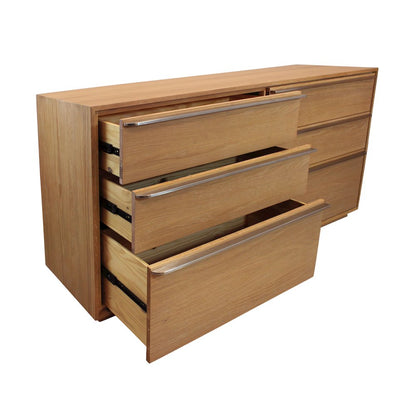 Sarasota 6 Drawer Large Dresser in Natural Oak