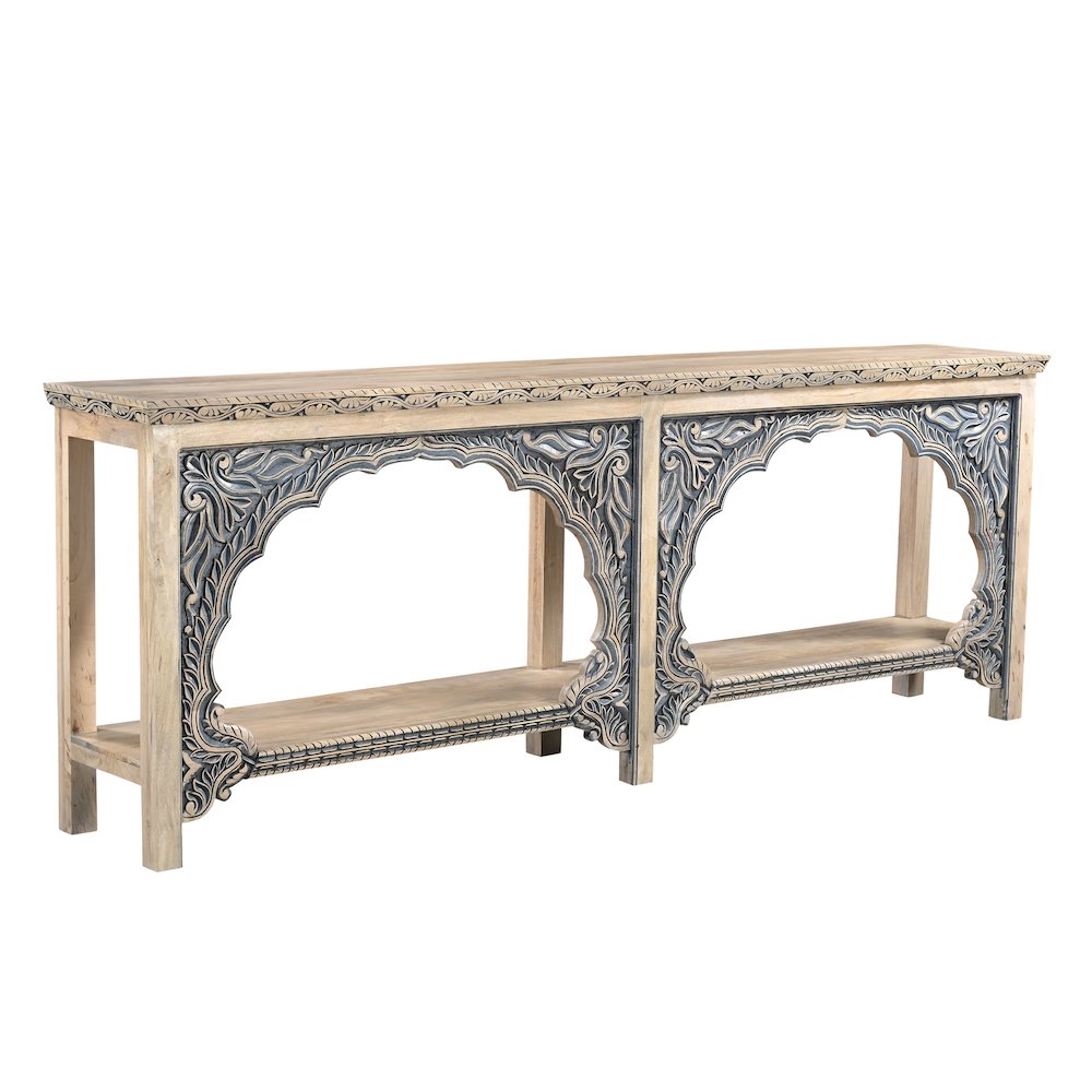 Carter Console Table in Two-tone on Solid Wood