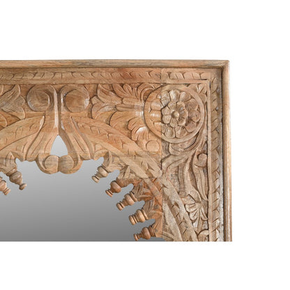 Kiara Mirror in Natural Finished Handcarved Solid Wood