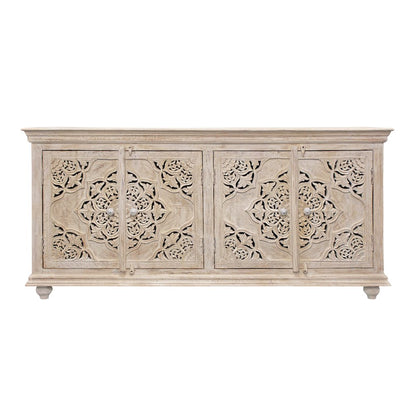 Carter Eagle 4-Door Sideboard in Distressed White