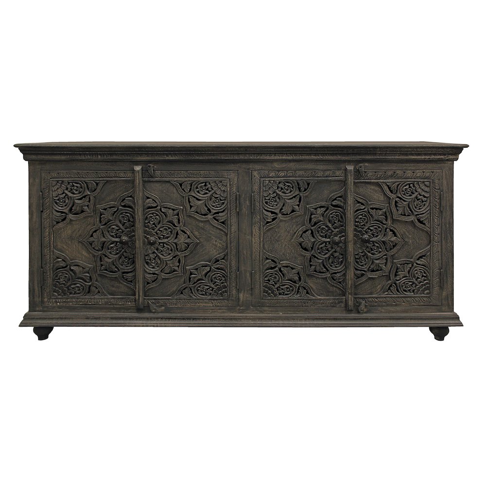 Carter Eagle 4-Door Sideboard in Distressed Gray
