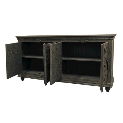 Carter Eagle 4-Door Sideboard in Distressed Gray
