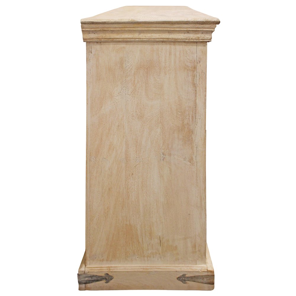 Carter Flores 4-Door Sideboard in Distressed White