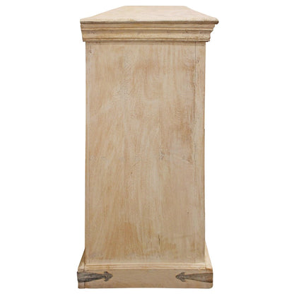 Carter Flores 4-Door Sideboard in Distressed White
