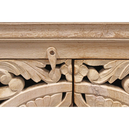 Carter Flores 4-Door Sideboard in Distressed White