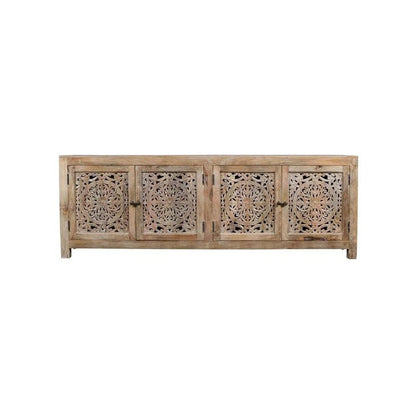 Weatherly 4-Door Media Cabinet in Natural