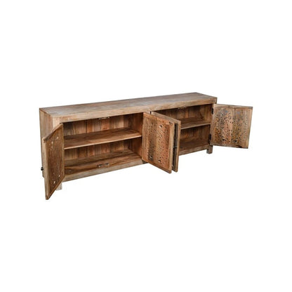 Weatherly 4-Door Media Cabinet in Natural