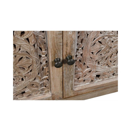 Weatherly 4-Door Media Cabinet in Natural