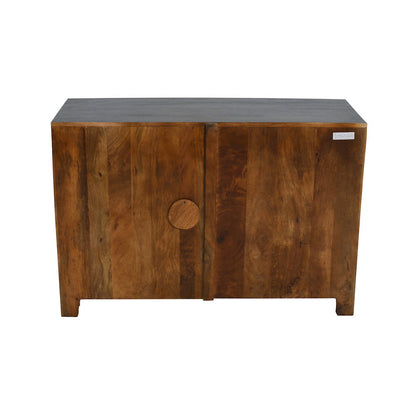 Weatherly 2-Door Accent Cabinet with Hand-Carved Doors in Gray