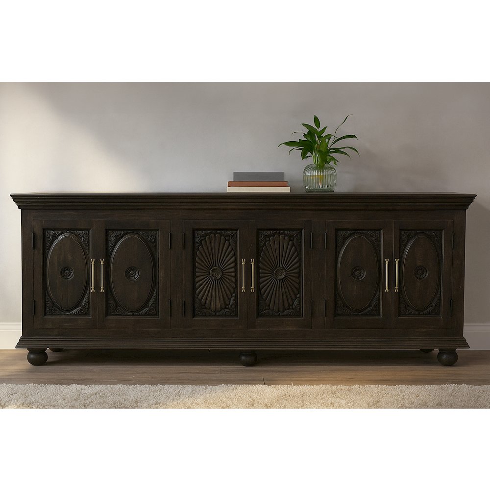 Athena 6-Door Sideboard in Antique Black