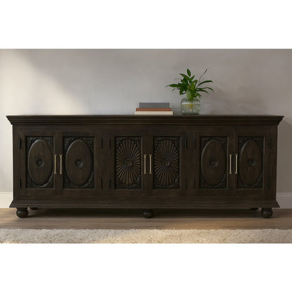 Athena 6-Door Sideboard in Antique Black