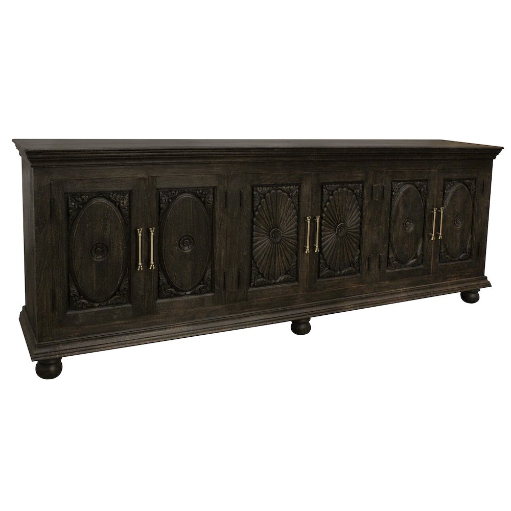 Athena 6-Door Sideboard in Antique Black