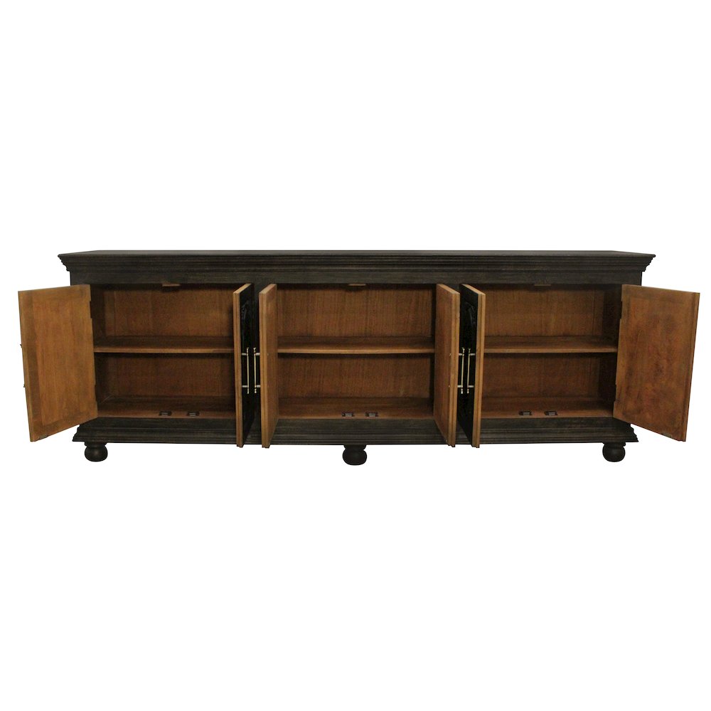 Athena 6-Door Sideboard in Antique Black