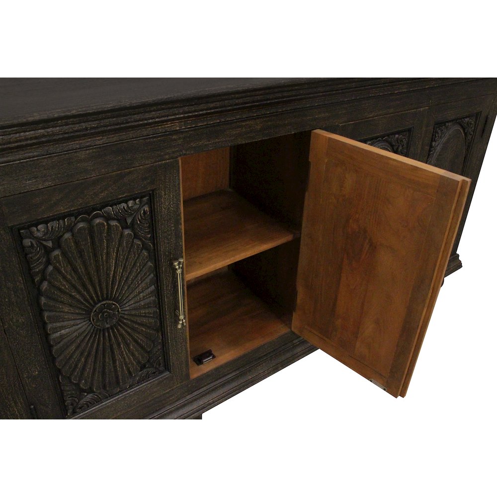 Athena 6-Door Sideboard in Antique Black