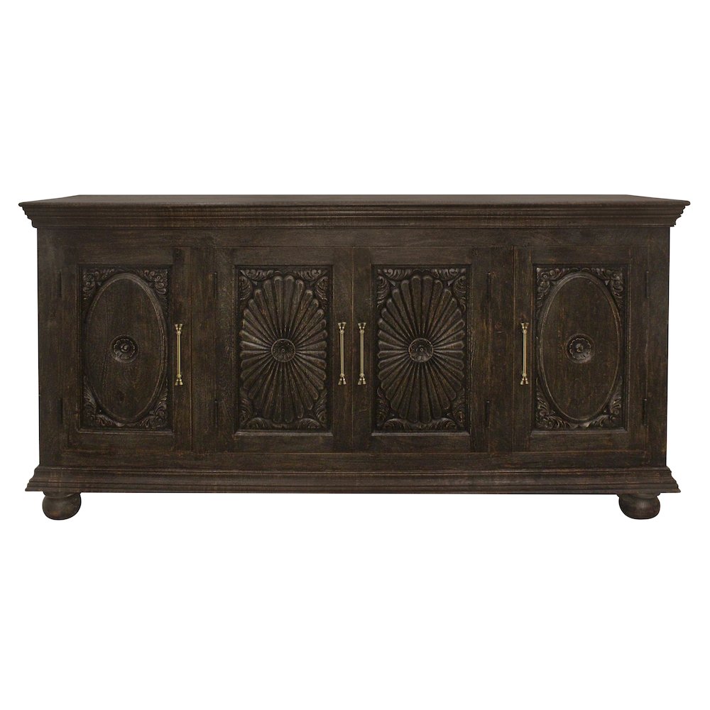 Athena 4-Door Sideboard in Antique Black