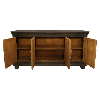 Athena 4-Door Sideboard in Antique Black