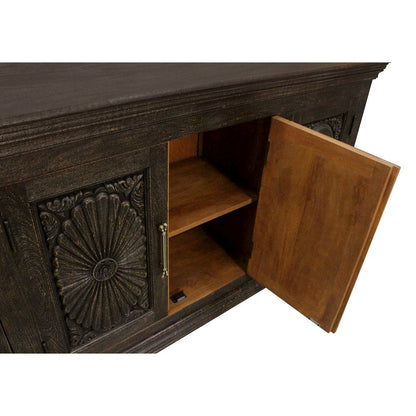 Athena 4-Door Sideboard in Antique Black